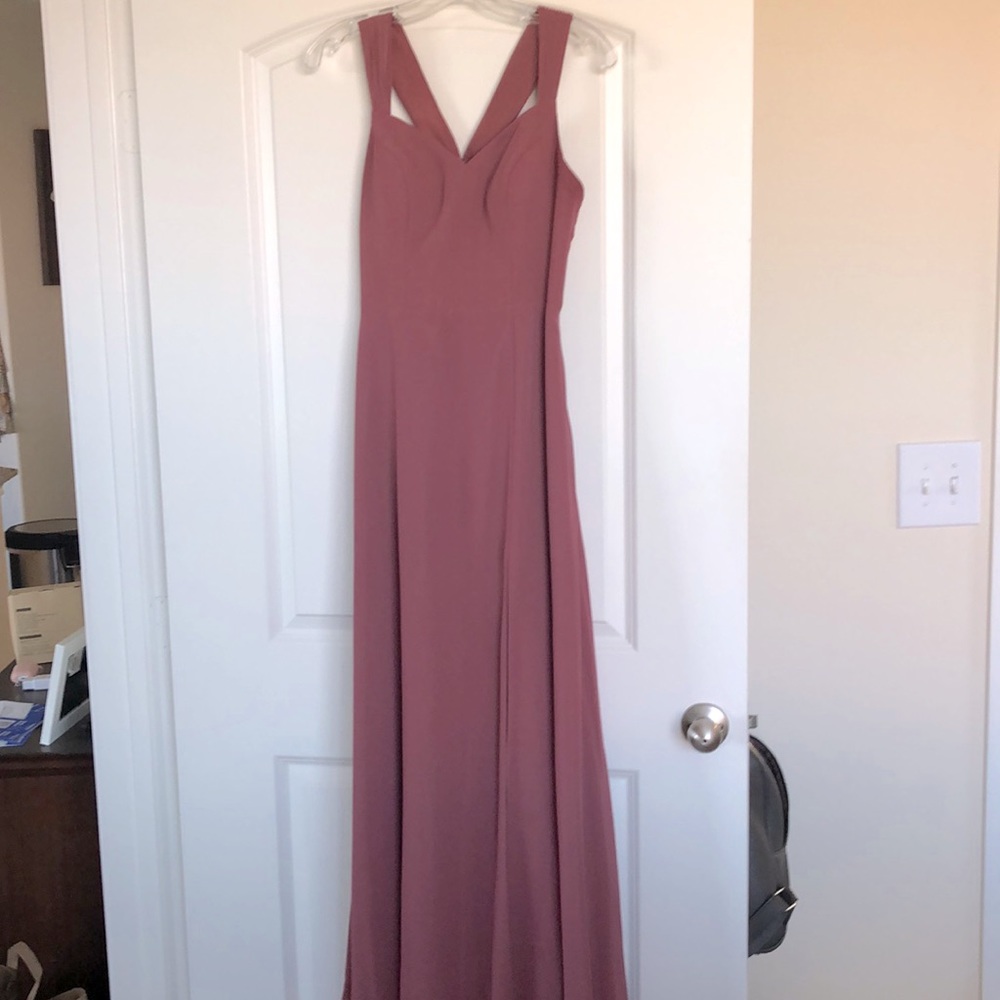 Floor length bridesmaid dress